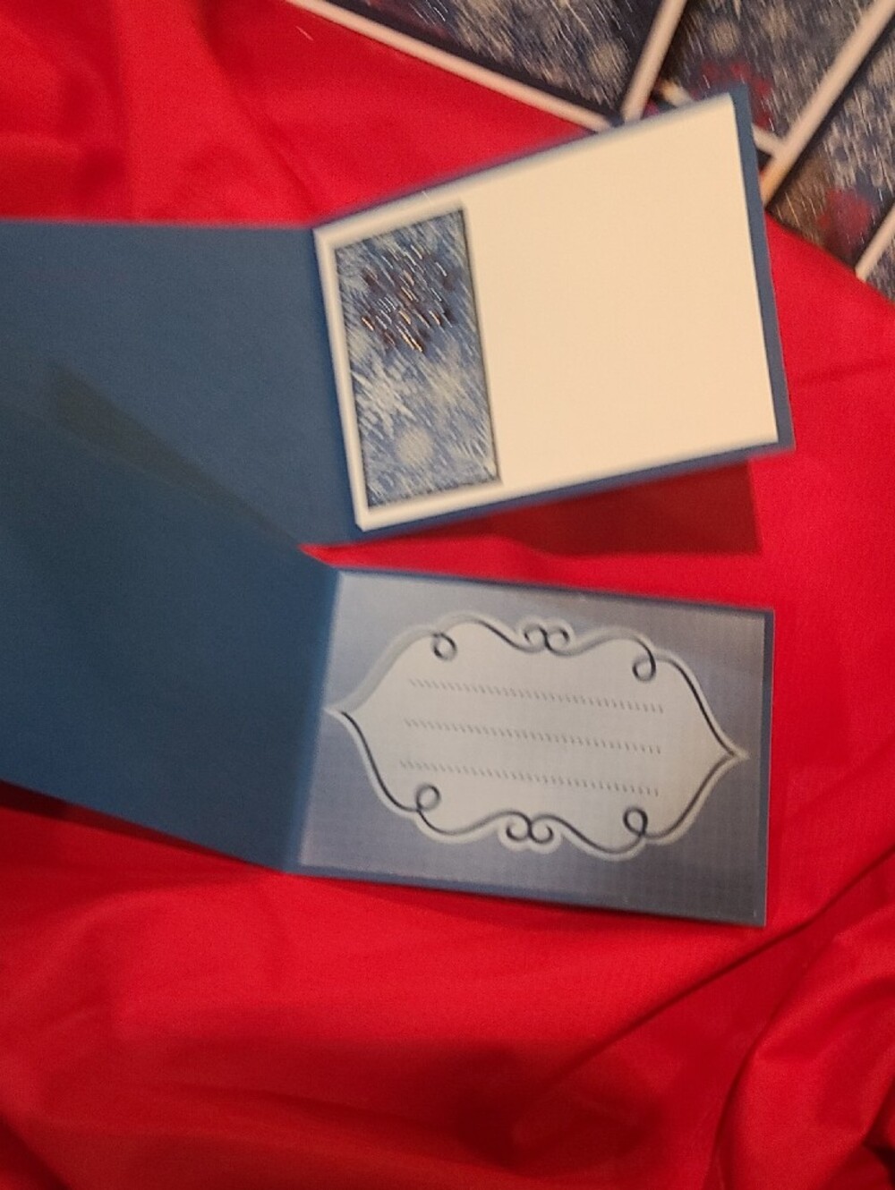 Festive Blue Snowflake Holiday Cards - 13 Pack of Asst Designs NWT - Picture 6 of 10